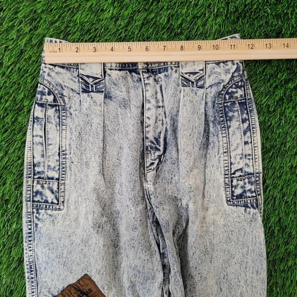 Vintage 80s LEE Acid-Wash Jeans Womens 00 22x27 Air-Gear - Picture 8 of 16